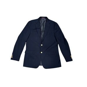 Tommy Hilfiger Men's Modern-Fit Solid Navy Blazer 42L